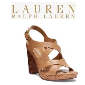 LAUREN RALPH LAUREN FABIA SNAKESKIN w LEATHER
